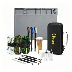 Gun Cleaning Kit w/ Mat for 9mm .223/5.56mm .38 .357/12GA Rifle Pistol Shotgun