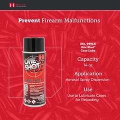 Hornady 99913 One Shot Spray Case Lube (14 fl oz Aerosol),Silver