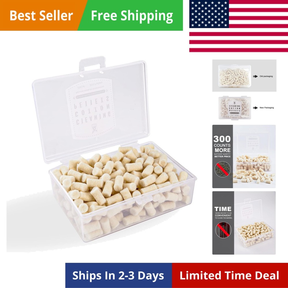 Cleaning Cotton Wool Felt Cleaning Pellets for Maintenance .22.177 Caliber 30…