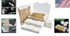 Versatile Cleaning Set: 600 Gun Cleaning Patches & 200 Multi-Use Swabs