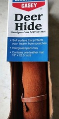 Birchwood Casey Handgun Service Cleaning Mat Brown Deer Hide 30224