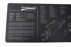 Gun Cleaning Mat for Remington 870 Shotgun Breakdown Schematics Parts Diagram
