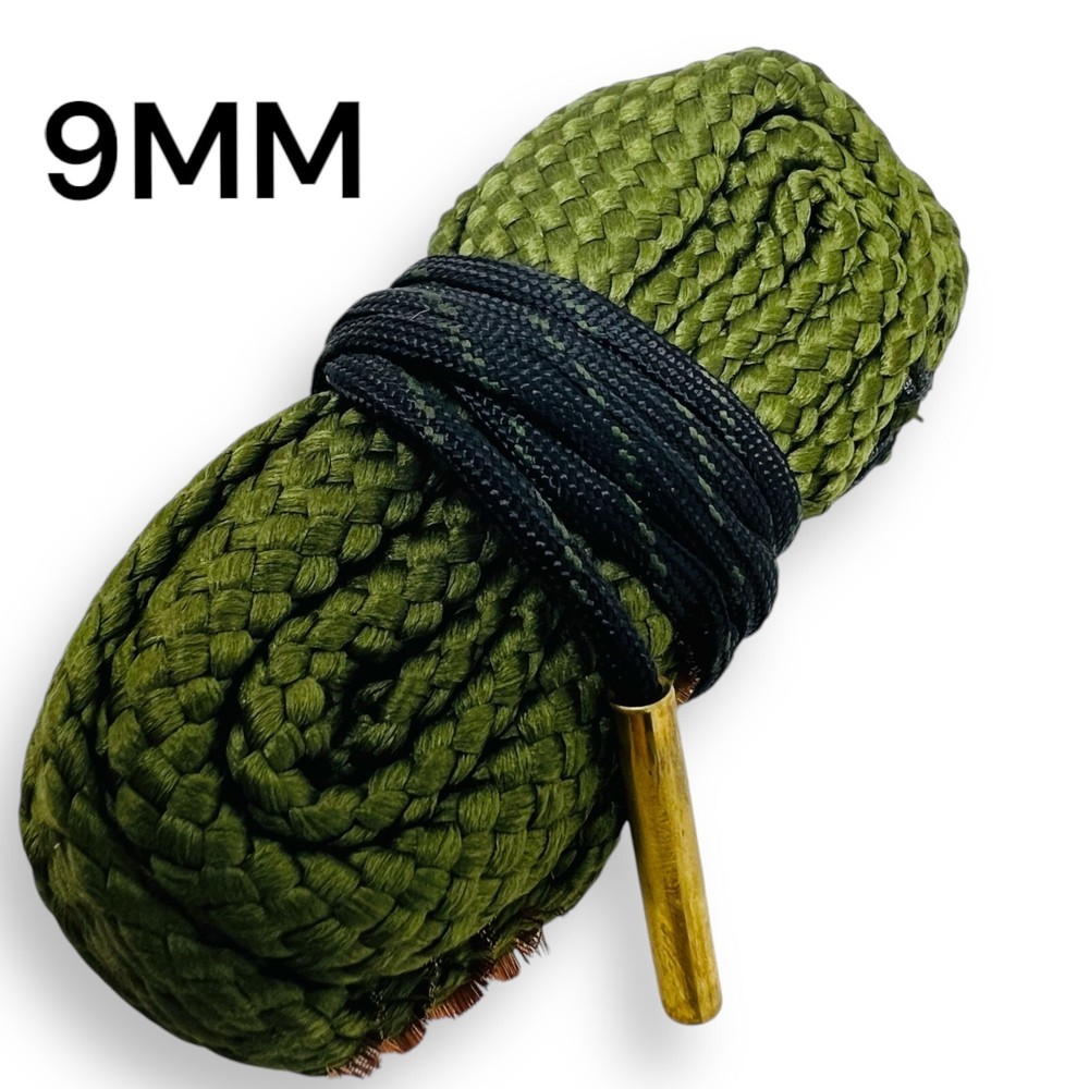 Quick-Clean 9mm Barrel Snake – Compact Gun Maintenance Tool New Bore Cleaner