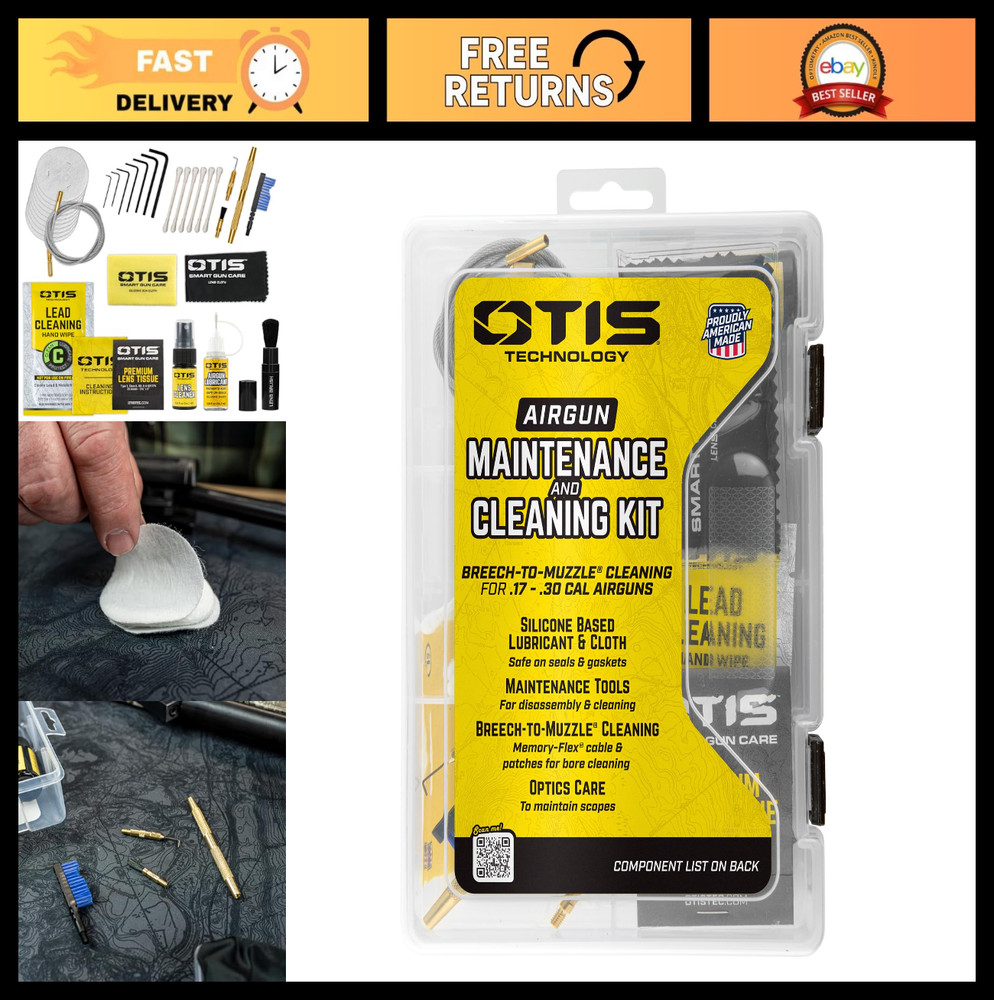 Comprehensive Airgun Maintenance & Cleaning Kit, Tools, Silicone Lubricant, Port