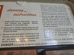 Vintage Ted Williams Rifle Cleaning Kit by Sears. Orange Metal Case. Orig. 1960s