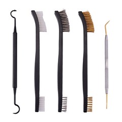 Gun Cleaning Kit in Zippered Case Brass Nylon Brushes & Metal Polymer Picks