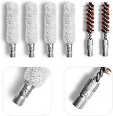 6PCS Gun Cleaning Brushes 410 Gauge Cleaning Kit Cotton Mop Bore Brush Bronze Ch