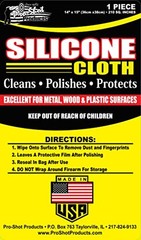 Pro Shot Silicone Gun Cleaning Cloth 14 x 15 Yellow 100 Cotton Flannel