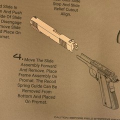 Cerus Gear 1911 Instructional Promat, Coyote Brown – Gun Cleaning Mat