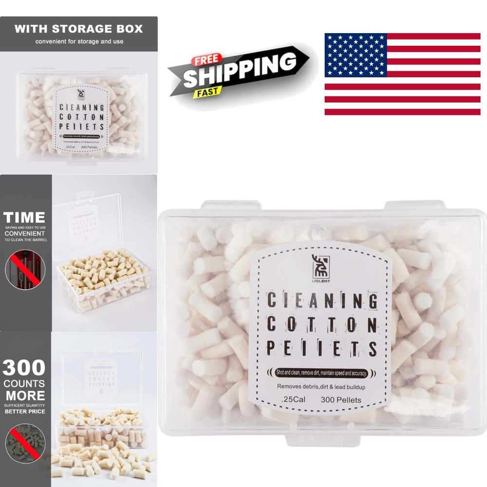 .25 Caliber Cleaning Pellets with Storage Box Ideal for Gun Maintenance