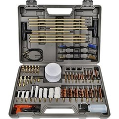 Universal Gun Cleaning Kit W/ Brass Brushes Jags Rods Cotton Mops Durable Case