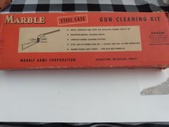 Vintage Marbles .30 cal Cleaning Kit Steel Case With Cardboard Slip Cover LOOK!
