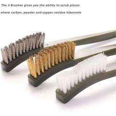 Gun Cleaning Kit 6 Picks & 3 Brushes Stainless Steel Tools Carbon Removal New
