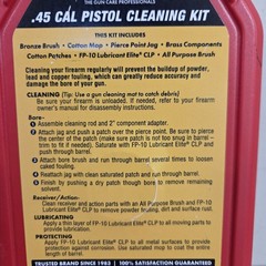 Shooter’s Choice .45 Caliber Pistol Cleaning Kit w/ Brass Rod Brushes Patches