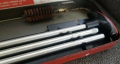Vintage J C HIGGINS NO. 2140 Gun Cleaning Kit In Metal Box