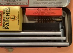Vintage OUTERS Gunslick Shotgun Gun Cleaning Kit 16ga Gauge Rod Tools Case NICE