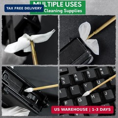 Gun Cleaning Supplies – Cleaning Patches and Cotton Swabs, 6″ Long Cotton Swab &