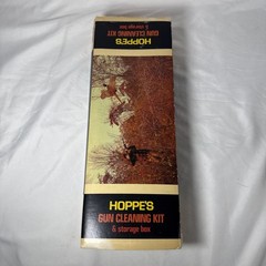 Vintage Gun Cleaning Kit Storage Case & Original Advertising Box USA Hoppes 2V