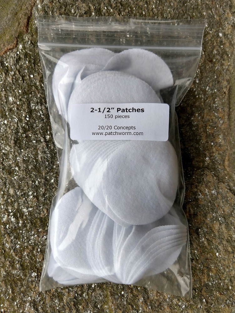 100% Cotton Patches (150 pc, 2-1/2″ round) for PatchWorm Cleaning Kit and others