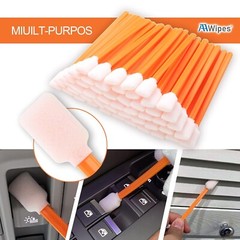 Versatile 1000 Pcs Foam Swabs with Large Rectangular Tips for Precision Cleaning