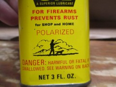 Vintage Handy Oiler “OUTERS” 445 Gun Oil 3oz Tin Oil Can Opened