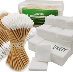 Gun Cleaning Kit 1700pc Patches Swabs Lint-Free Rags 2×2″ Cotton 6″ Long