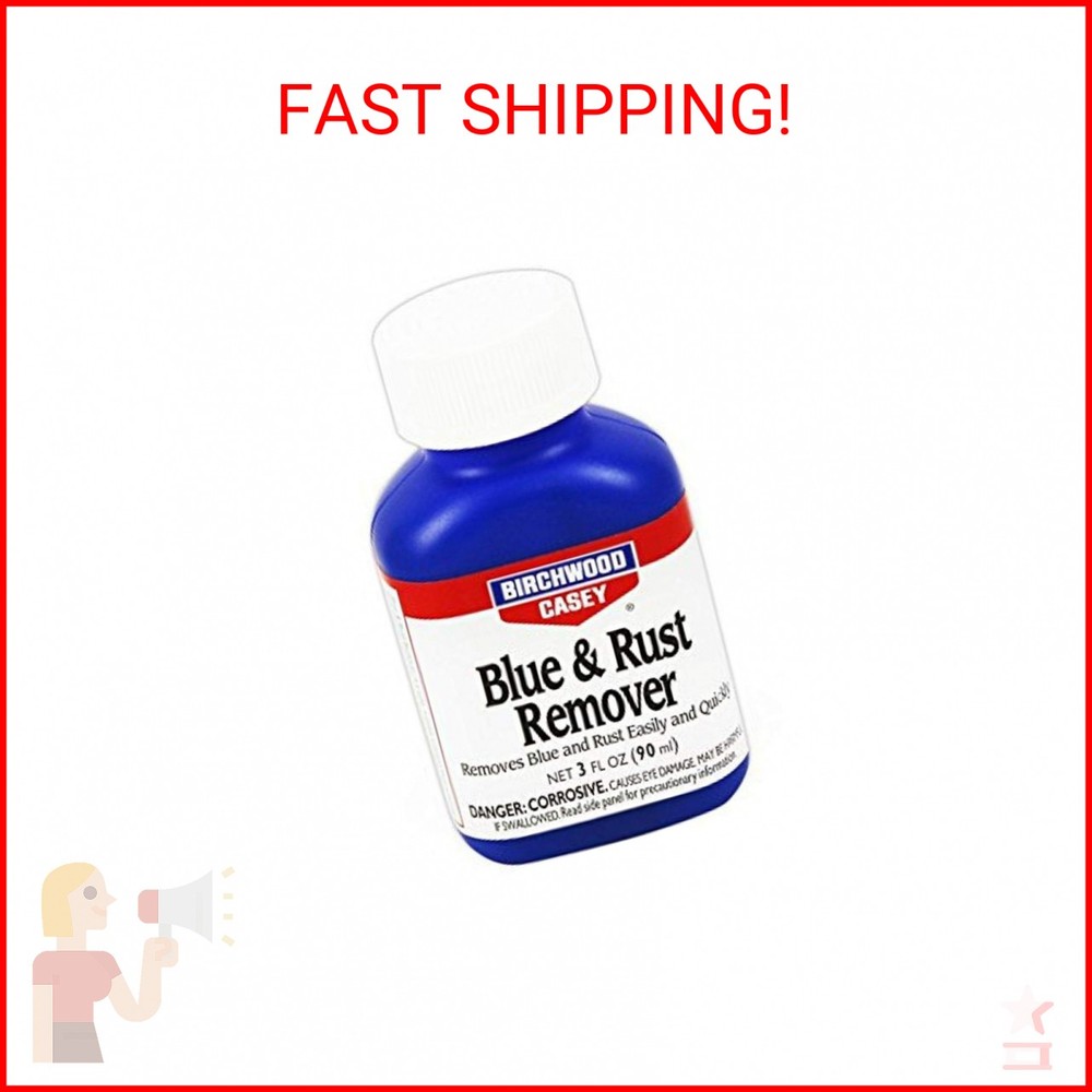 Birchwood Casey Fast-Acting Easy-to-Use Blue & Rust Remover for Gun Cleaning, Ma