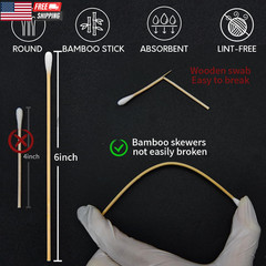 Gun Cleaning Supplies – Gun Cleaning Patches and Long Cotton Swabs Set, 6″ Cotto
