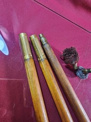 Antique 3pc Wooden&Brass Gun Cleaning Rod 36″ Shotgun/Black Powder Rifle No…