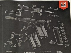 TEKMAT Pistol Mat for Glock Gen4 11″x17″ Gun Service Repair Cleaning Good Condit