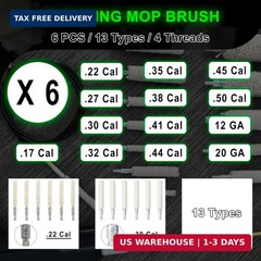 12 Gauge Cleaning Kit 6PCS Mop Brushes Rifle Bore Cleaner for Shotgun Cleaning K