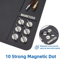 Gun Cleaning Mat, Premium Magnetic Pad with Organizer Parts Tray, Anti-Slip Rubb