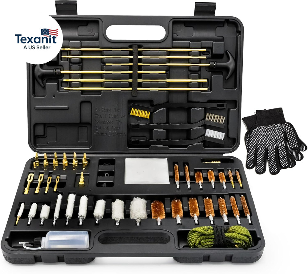 Elite Universal Gun Cleaning Kit for All Guns, Gun Brushes for Pistol Handgun Sh