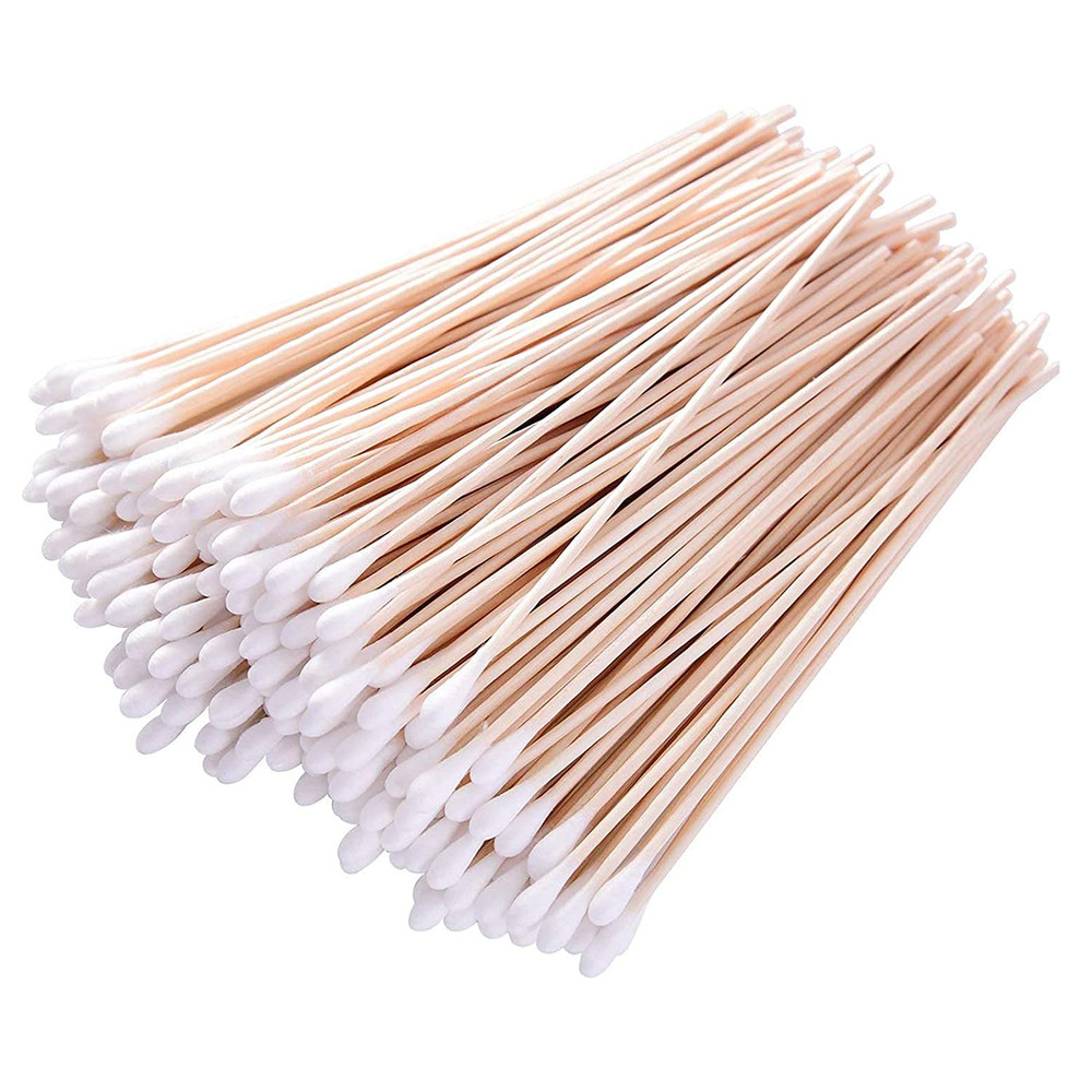 600Pcs Gun Cleaning Swabs ，6 Inch Long Wooden Handle Cleaning Swabs，Lint Free Lo