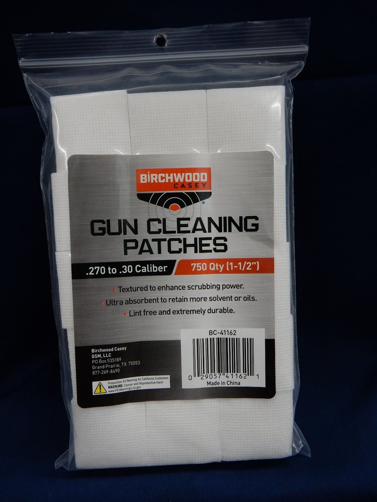 Birchwood Casey Cleaning Patches 1 1/2″ .270 – .30 Caliber 750 Patches BC-41162