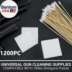 1200/800/600PCS Gun Cleaning Kit – Gun Cleaning Patches and Swabs, 6-Inch Pointe