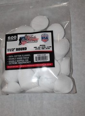 Pro Shot Cotton Patches 1 1/2″ Round 600 Count 6MM 243 6.5MM 270 30 free ship