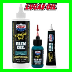 LUCAS 8oz Gun Oil 10870, Needle Oiler 10875, Grease 10889 pistol rifle cleaning