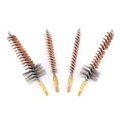 .22 .30 Cal Rifle Gun Phosphor Bristle Bronze Bore Chamber Brush Kit 50x Patches