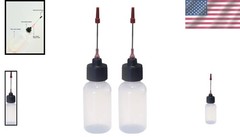 2 Pack – 1 oz Leak-Proof Bottles with Stainless Needle Tips for Precision Oil