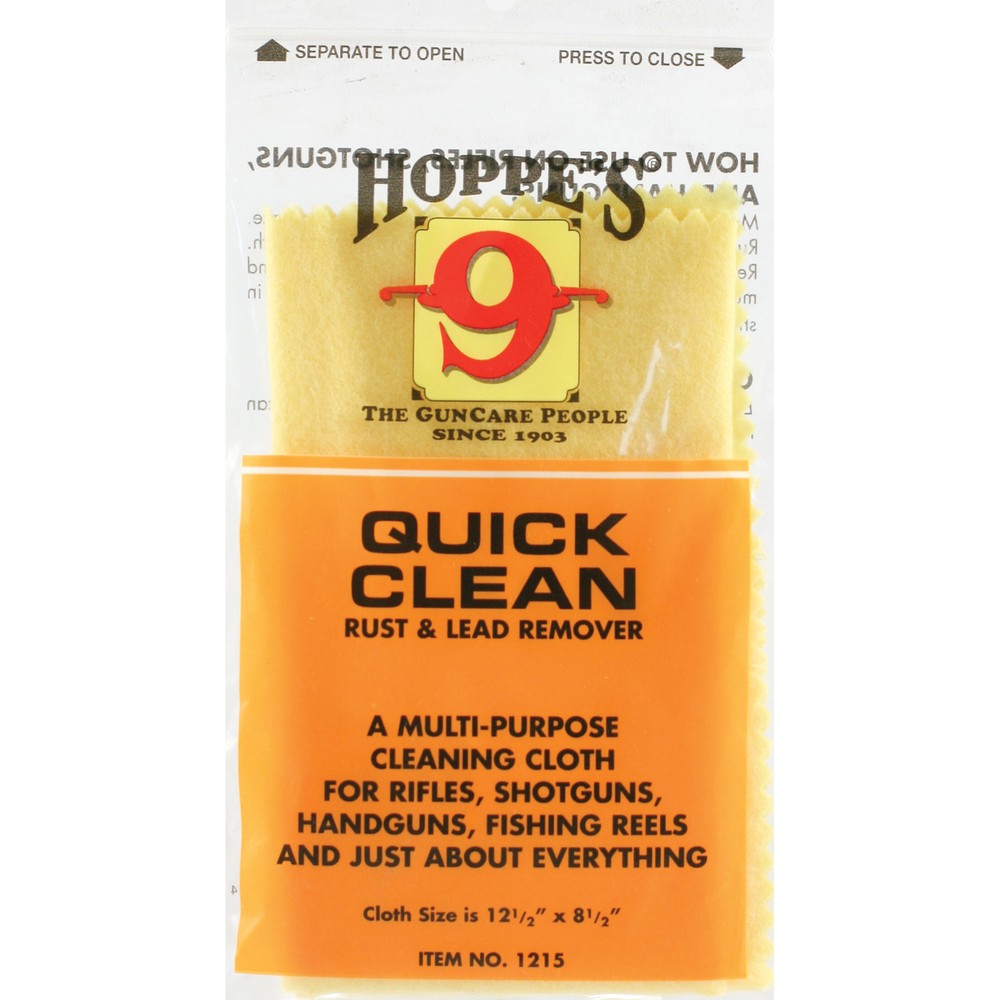 Hoppe’s Quick Clean Rust & Lead Remover Cloth Nonabrasive Gun Cleaning Wipe