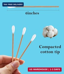 200PCS Cotten Swab Applicators, 6 Inch Long Wooden Cotton Swabs – Cleaning Gun S