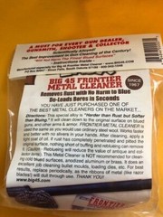 Big 45 Frontier Metal Bore Gun Rust Remover Cleaner Pads 2 for 15.34 (7.67 ea)
