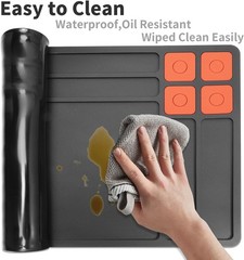 Pistol Gun Cleaning Mat, Thick Gun Cleaning Pad with Magnetic Organizer Parts Tr