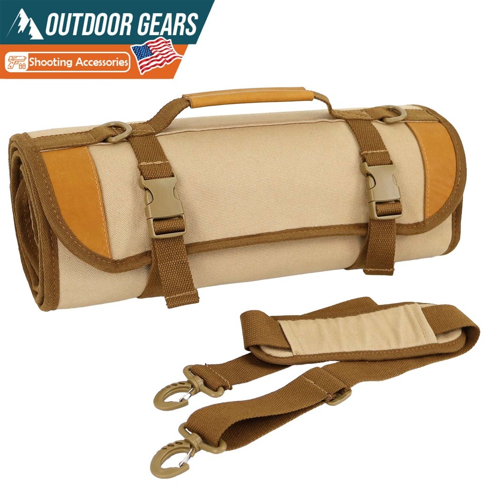 Portable Large Gun Cleaning Mat Roll Up Pistols Rifle Cleaning Pad with Pocket