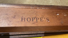 VINTAGE HOPPE’s GUN CLEANING KIT WOOD BOX ORIGINAL CONTENTS