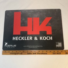 Heckler & Koch HK Genuine Counter Mat Red & Black 12 X 17 Officially Licensed