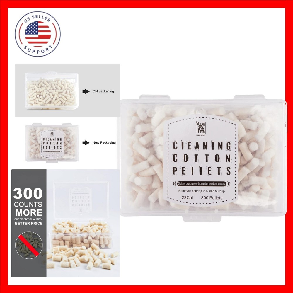 .22 Caliber Wool Cleaning Pellets – 300 Pack with Storage Box