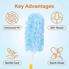 50-Pack Duster Refills for Swiffer Duster – Disposable Duster Kit
