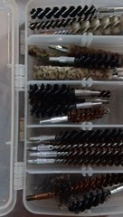 Gun Cleaning Brush & Bore Brush Set with Case, Bronze Steel Cotton, Multi-Color